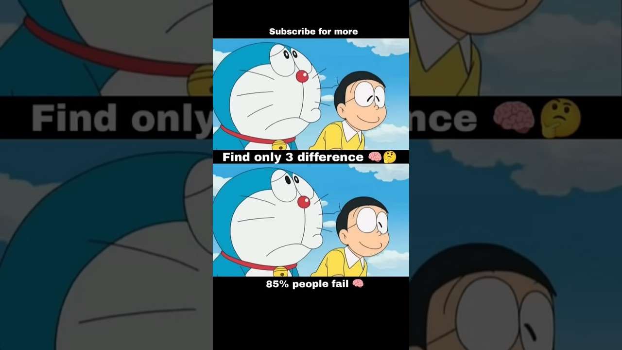 Find 4 difference 🧠🤯.. || #find #defrence #doreamongame #doraemon #trending #like #anime #trailer.